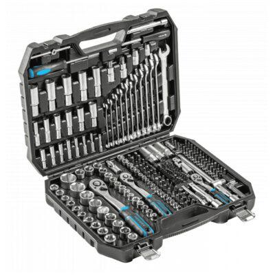 Набор инструментов, 222 шт., 1/4″, 3/8″,1/2″ Черный