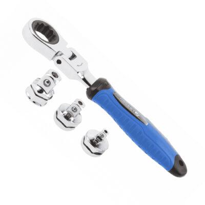 Ключ-насадка с трещоткой и шарниром - 5 предметов