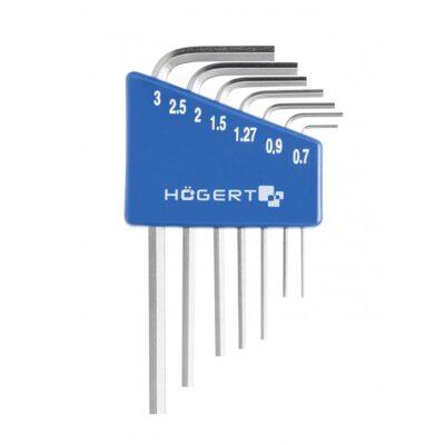 Набор шестигранных Г-образных ключей 0,71-3 мм, CrV, 7 шт