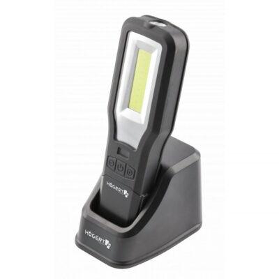 Фонарь светодиодный с базой 550 люмен, магнит, USB